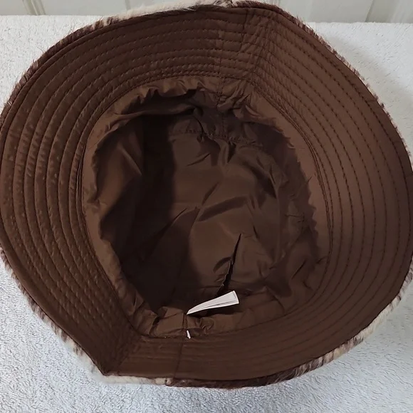 New Melrose & Market Plaid Eyelash Bucket Hat Rust Combo One Size - Picture 9 of 13